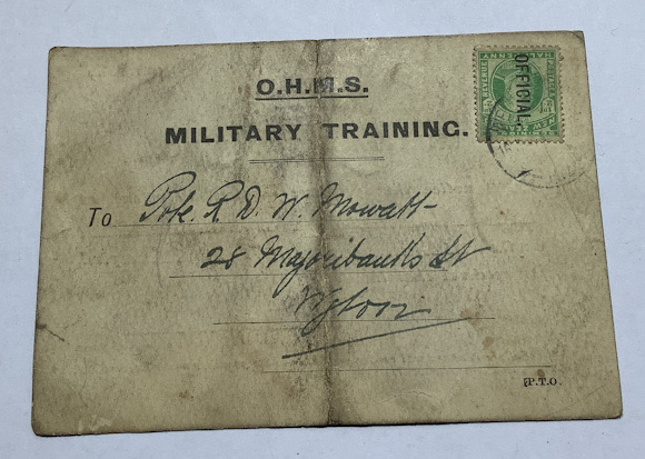 Early 1900s New Zealand military training postcard